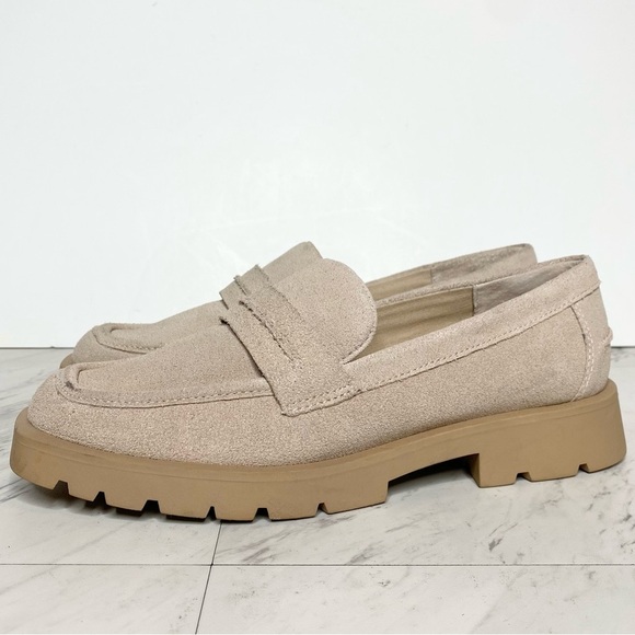 Dolce Vita Elias Tan Suede Square Toe Loafer 10 - Picture 1 of 14